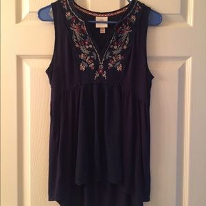 Knox Rose Navy V-Neck Tank